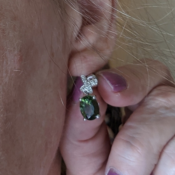 Moldavite Earrings - Picture 3 of 7
